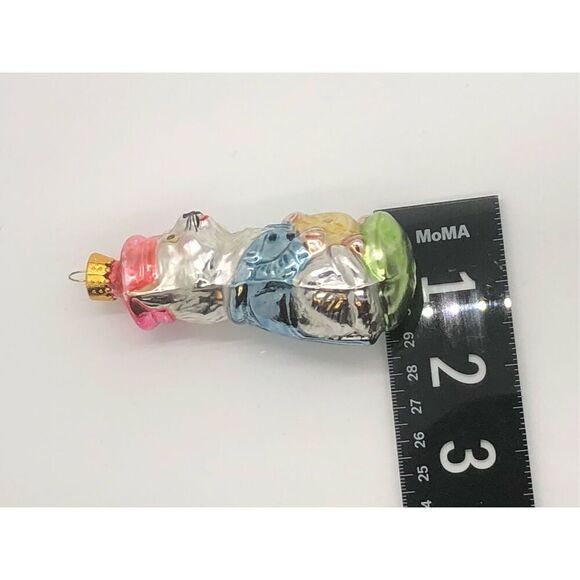 Old World Glass Radko Style Holiday Ornament Animal with Instrument Bear and Gui - Picture 10 of 16